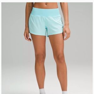 Lululemon MR Speed Up 4 short, Cyan Blue, size 8